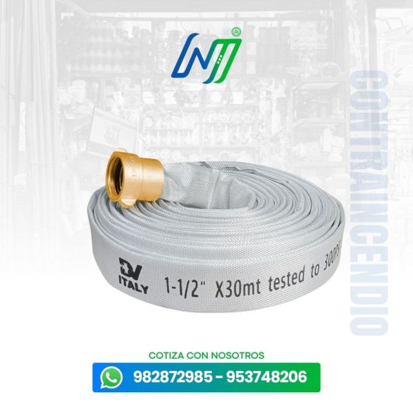 Manguera Contraincendio Polyester Blanco