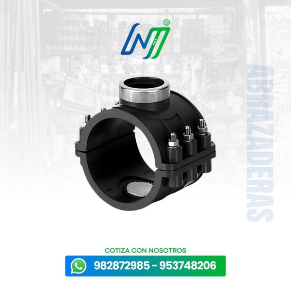 Abrazadera HDPE con Salida