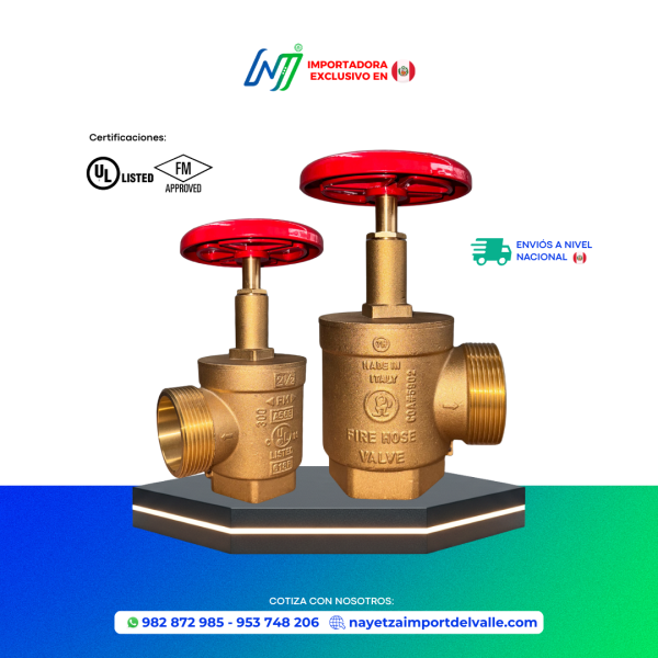 Válvula de Ángulo para Manguera Contra Incendios (Fire Hose Valve)